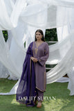 Purple Aari Tilla Suit