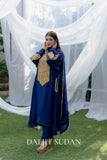 Navy Blue Long Yolk Tilla Suit
