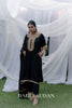 Black Crepe Embroidered Suit With Round Sleeves