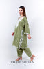 Olive Green Cotton Phiran Suit