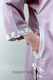 Lilac Cotton Phiran Suit