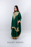 Emerald  Green Tilla Crepe Sharara Suit