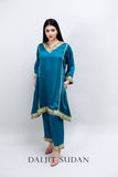 Air Blue German Satin Phiran Suit