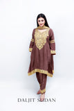 Werge Brown Tilla Crepe Suit