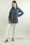 Black all over embroidered shirt